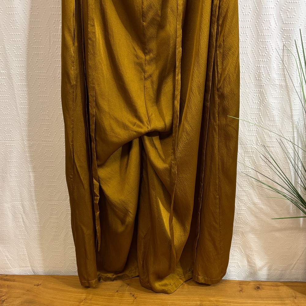 The Great Eros® Silk Odna Tie-Back Jumpsuit Brass color - Picture 9 of 15